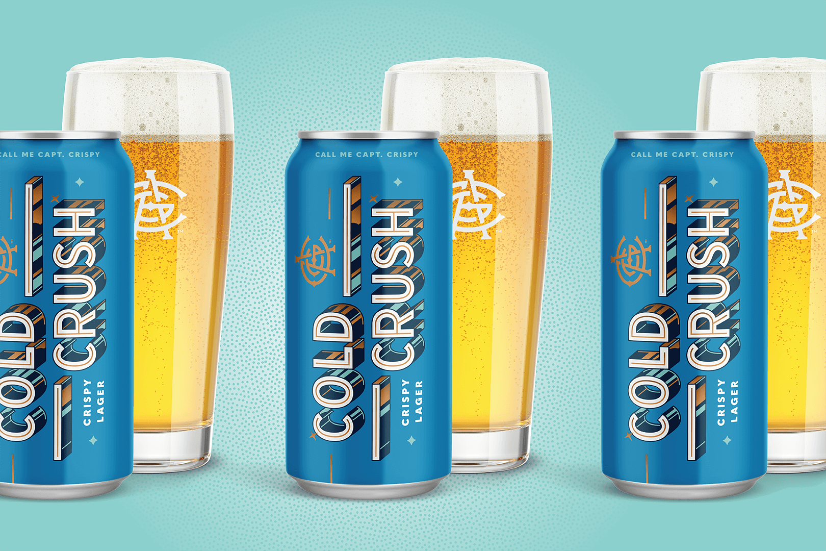 Cold Crush Cans and glasses